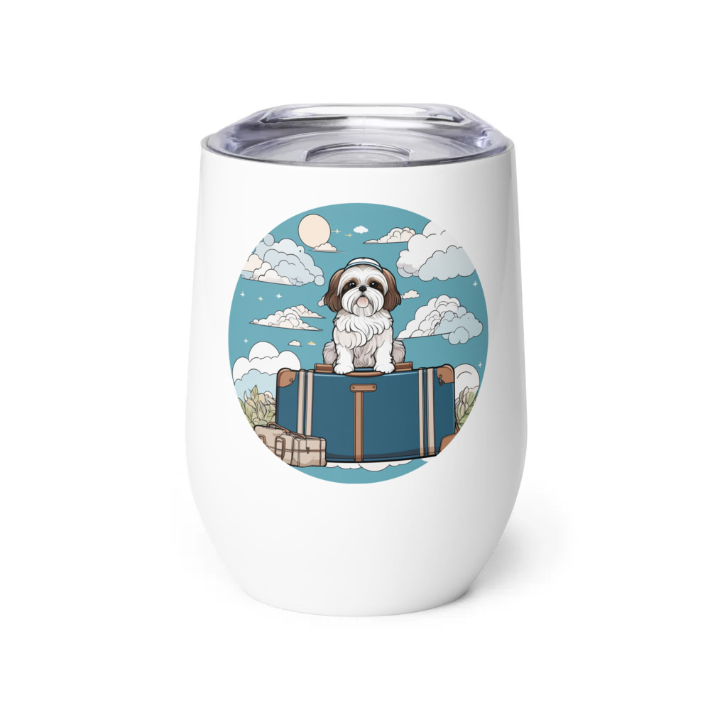 PugMug Custom Shih Tzu Wine Tumbler