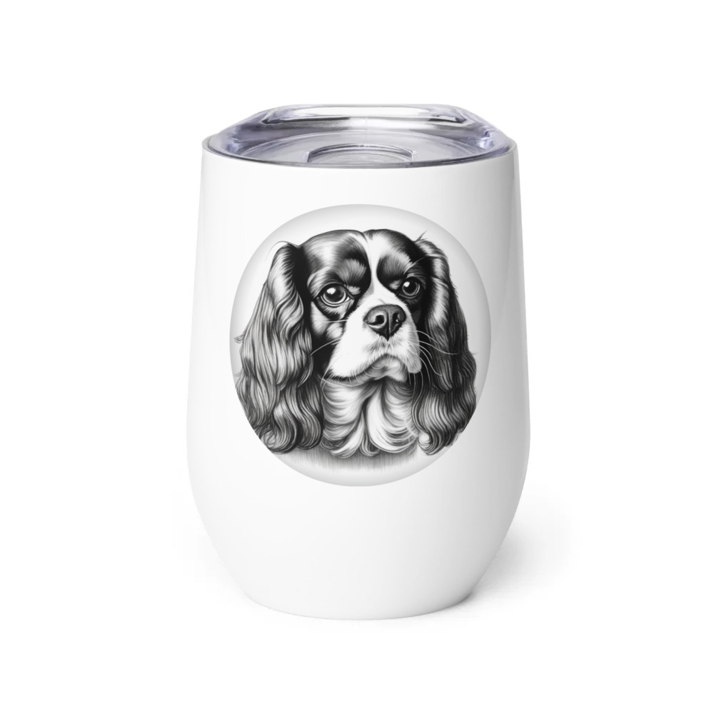 PugMug Custom Cavalier King Charles Spaniel Wine Tumbler