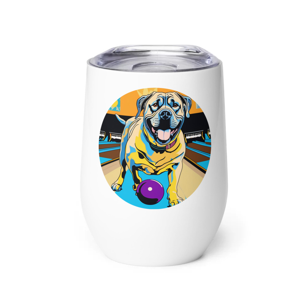 PugMug Custom Mastiff Wine Tumbler