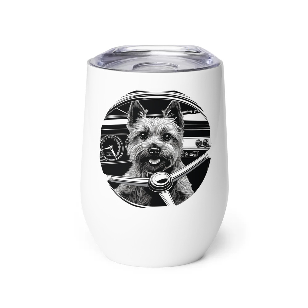 PugMug Custom Cairn Terrier Wine Tumbler