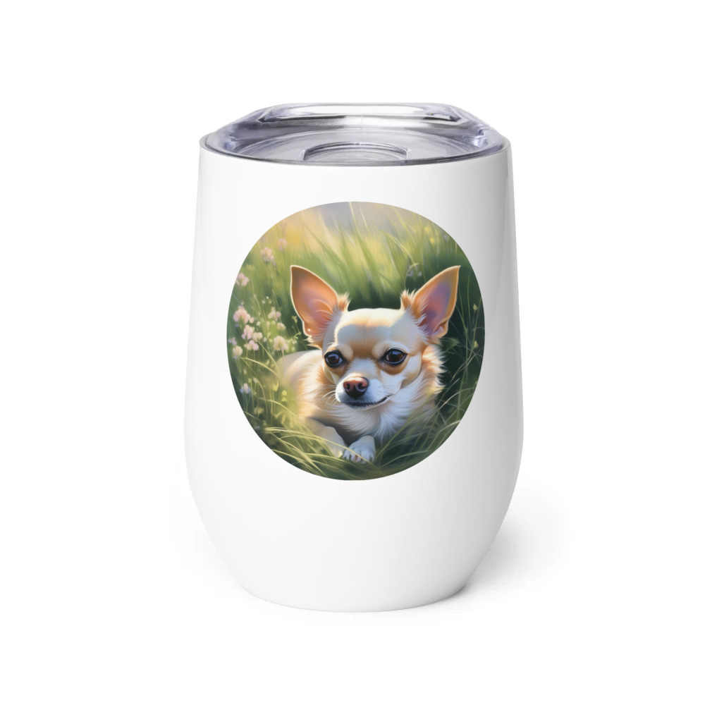PugMug Custom Chihuahua Wine Tumbler