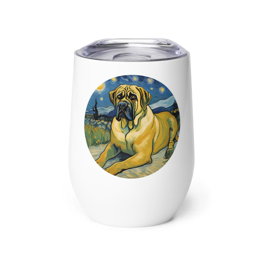 PugMug Custom Mastiff Wine Tumbler