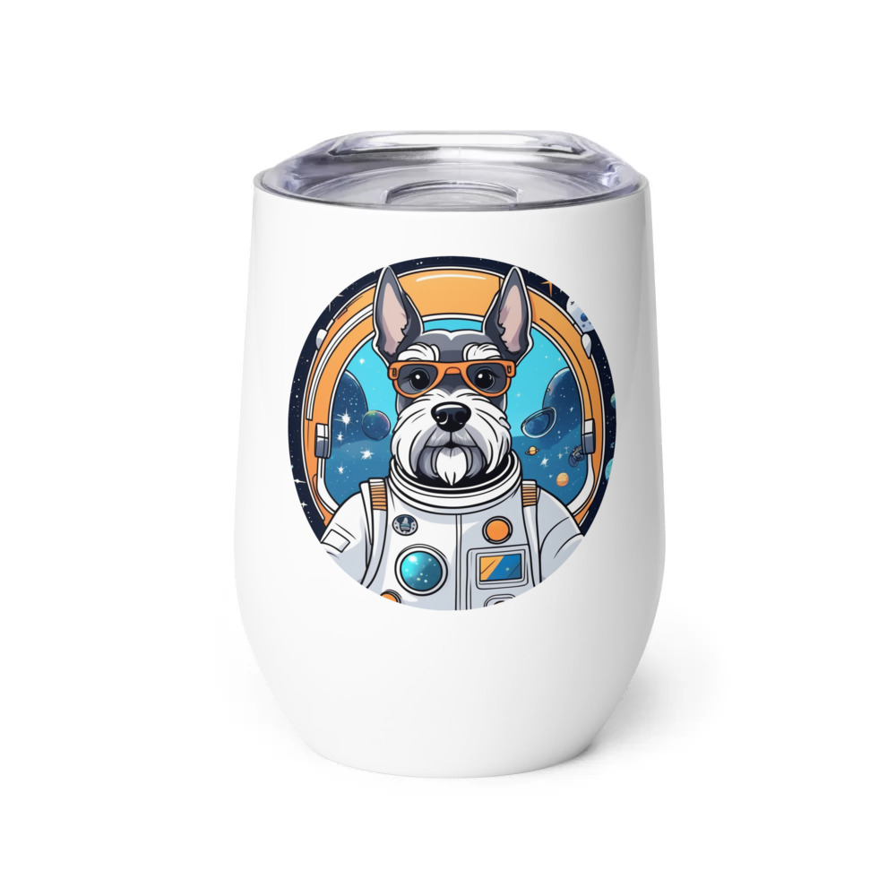 PugMug Custom Miniature Schnauzer Wine Tumbler