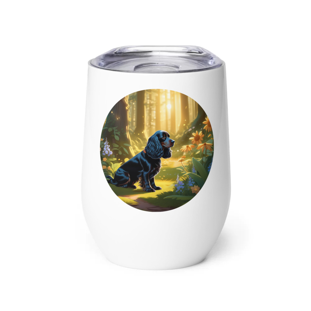 PugMug Custom Cocker Spaniel Wine Tumbler
