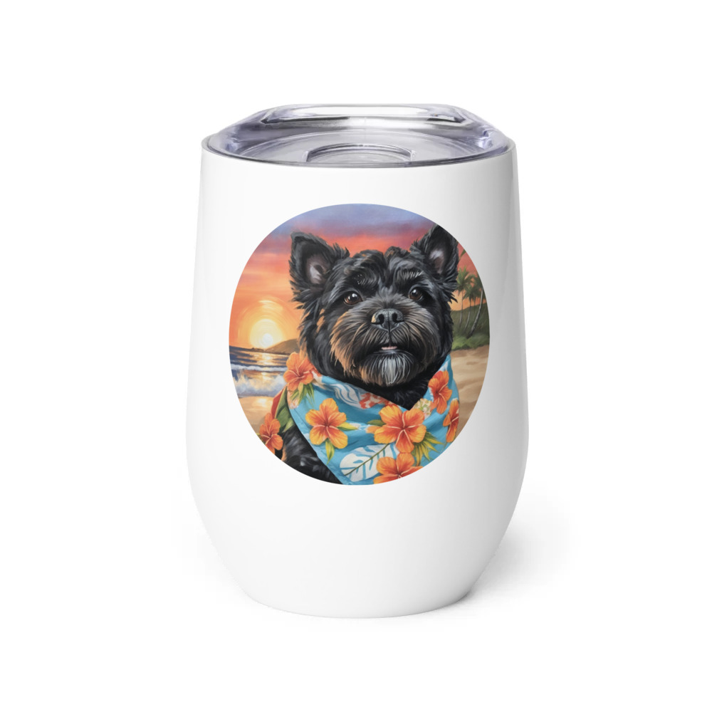 PugMug Custom Lily Wine Tumbler