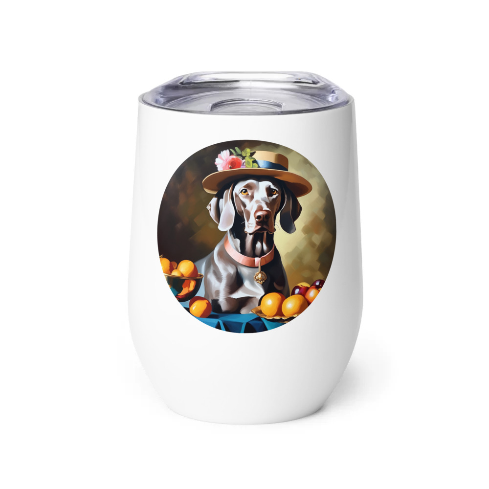 PugMug Custom Weimaraner Wine Tumbler