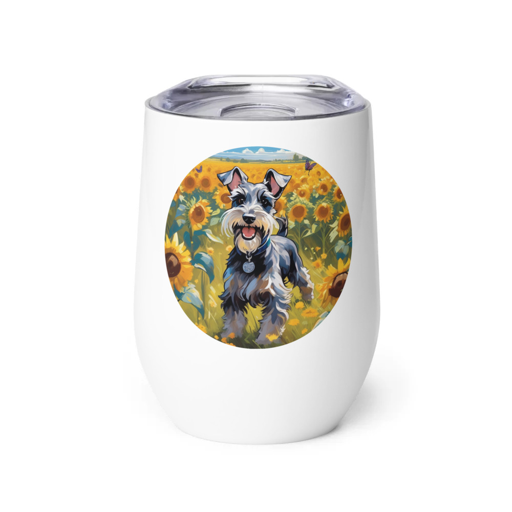 PugMug Custom Miniature Schnauzer Wine Tumbler