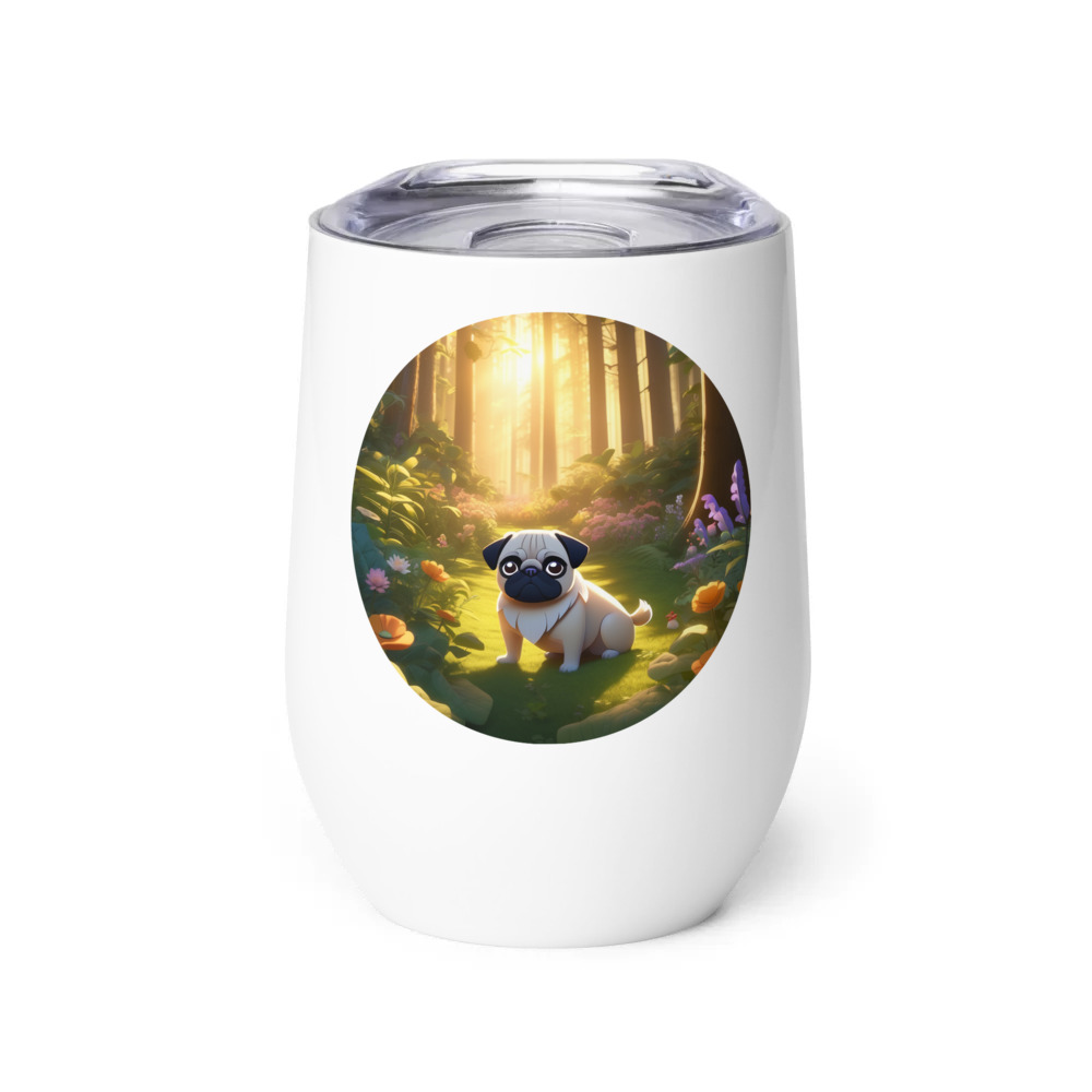 PugMug Custom Pug Wine Tumbler