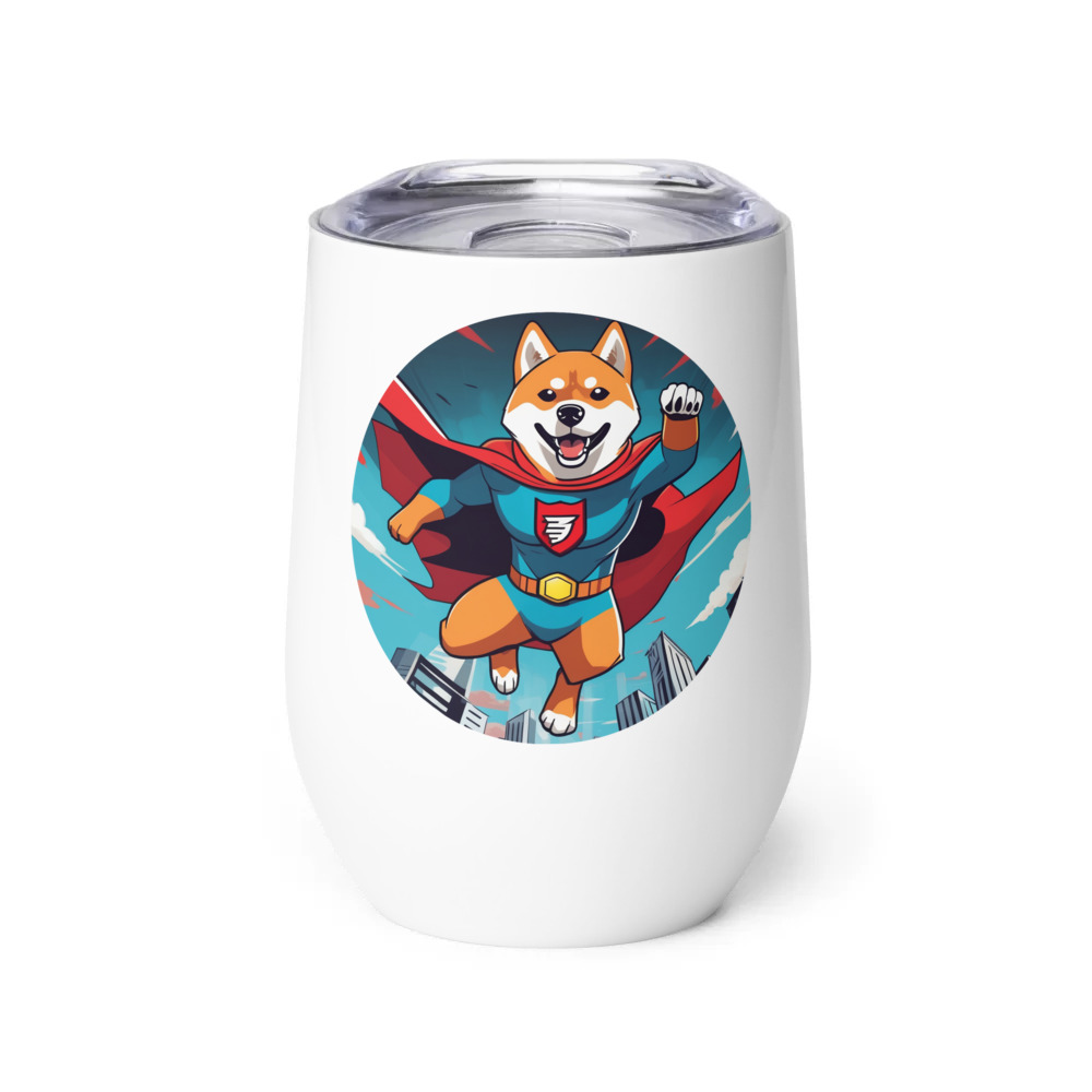 PugMug Custom Shiba Inu Wine Tumbler