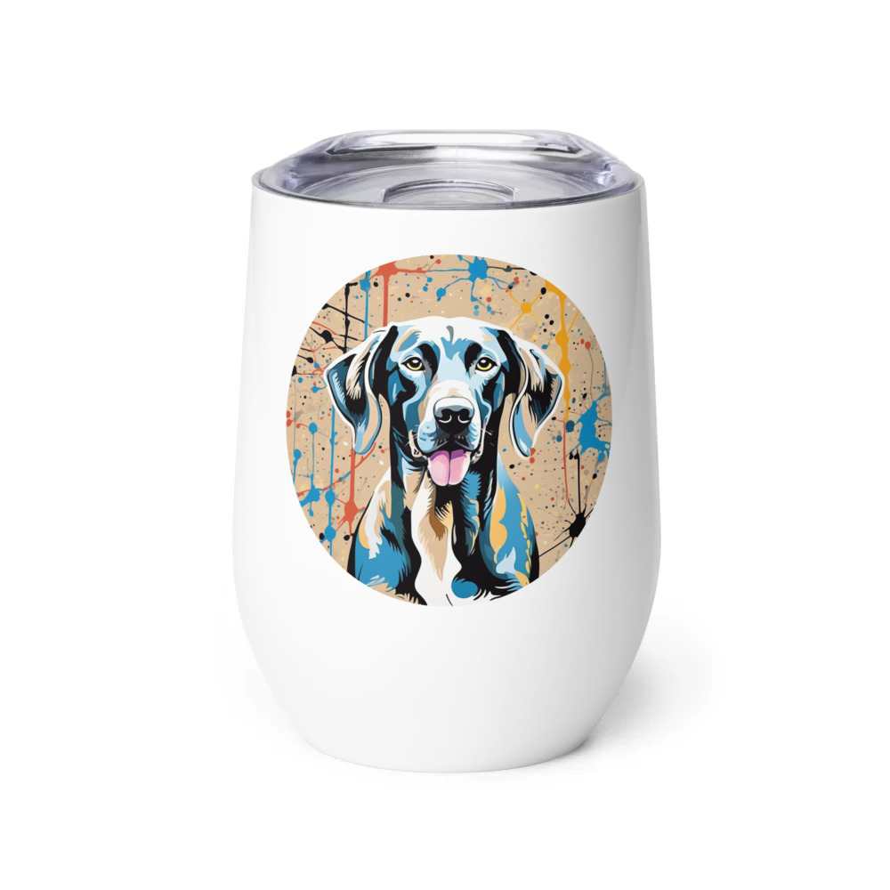 PugMug Custom Weimaraner Wine Tumbler