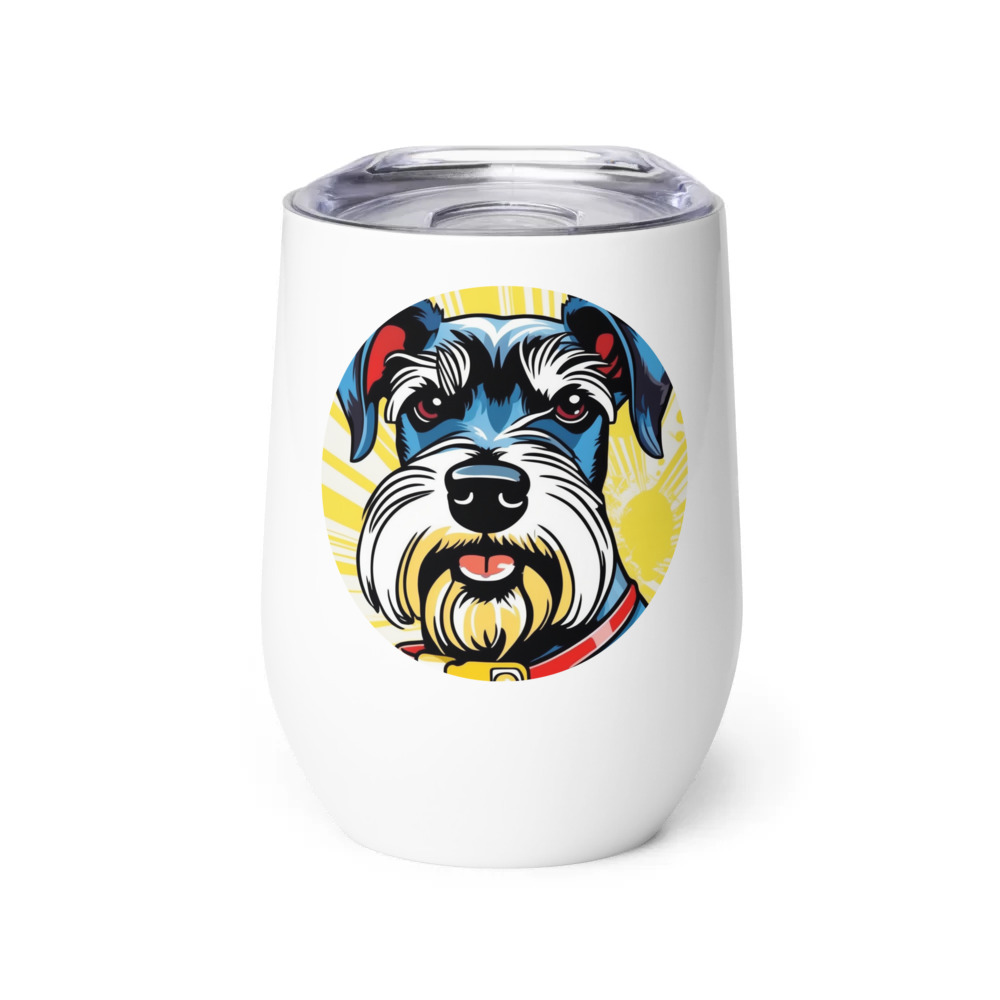 PugMug Custom Miniature Schnauzer Wine Tumbler