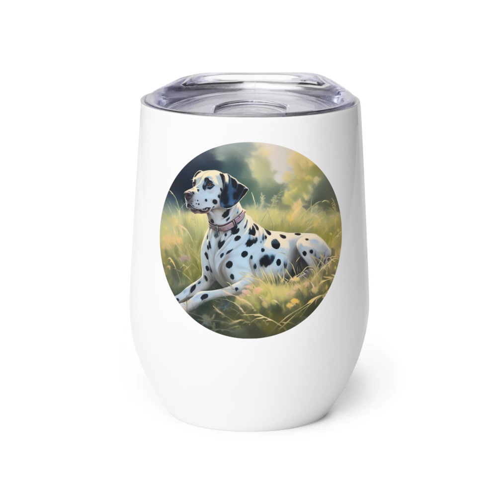 PugMug Custom Dalmatian Wine Tumbler
