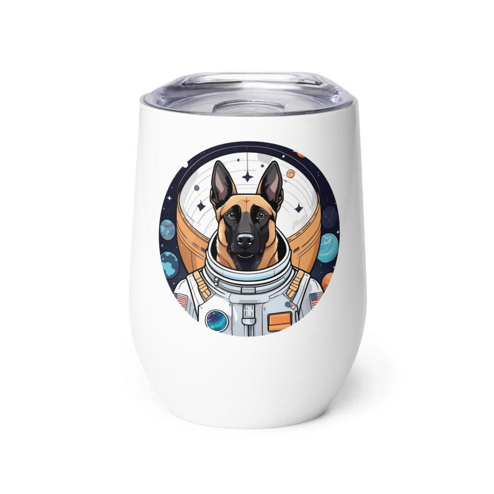 PugMug Custom Belgian Malinois Wine Tumbler