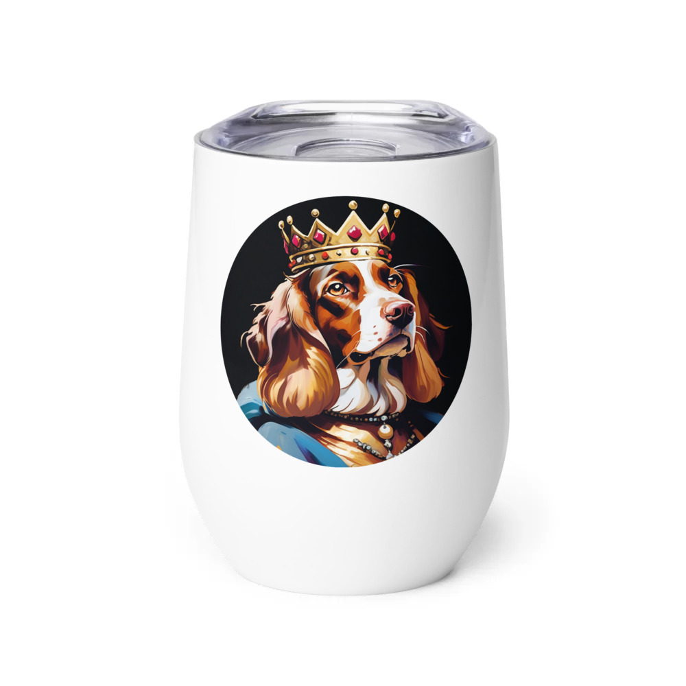 PugMug Custom Pointer Dog Wine Tumbler