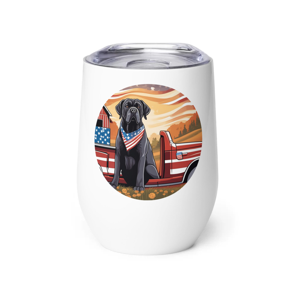 PugMug Custom Cane Corso Wine Tumbler
