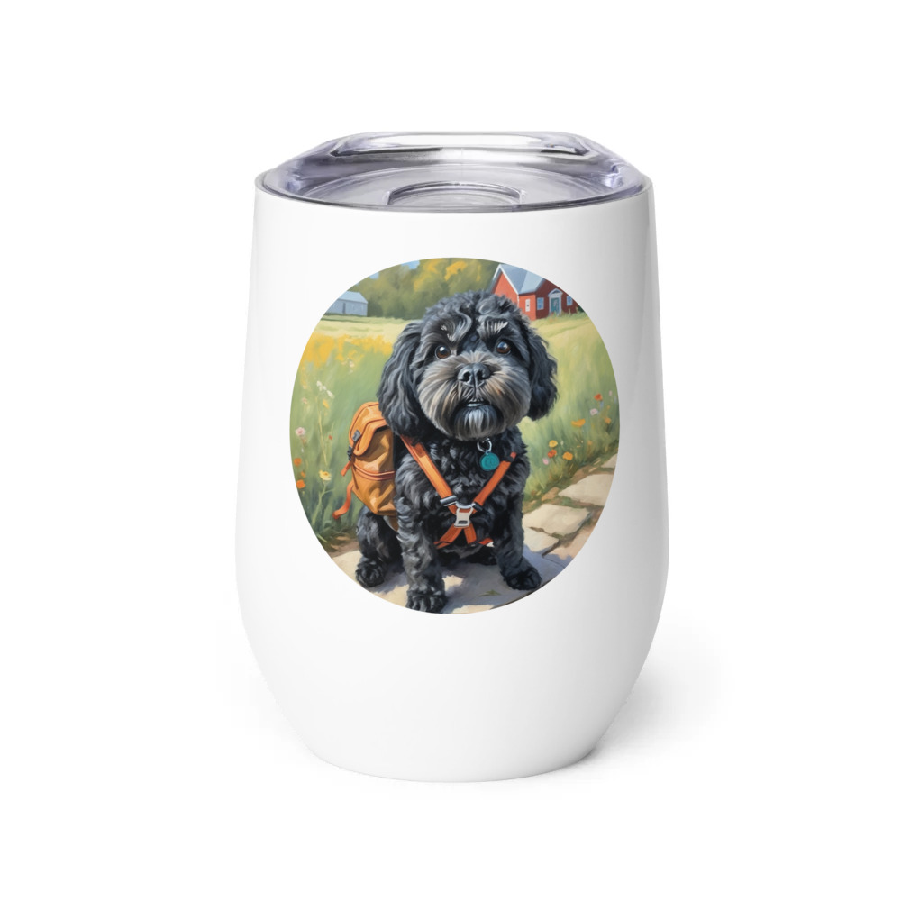 PugMug Custom Lily Wine Tumbler
