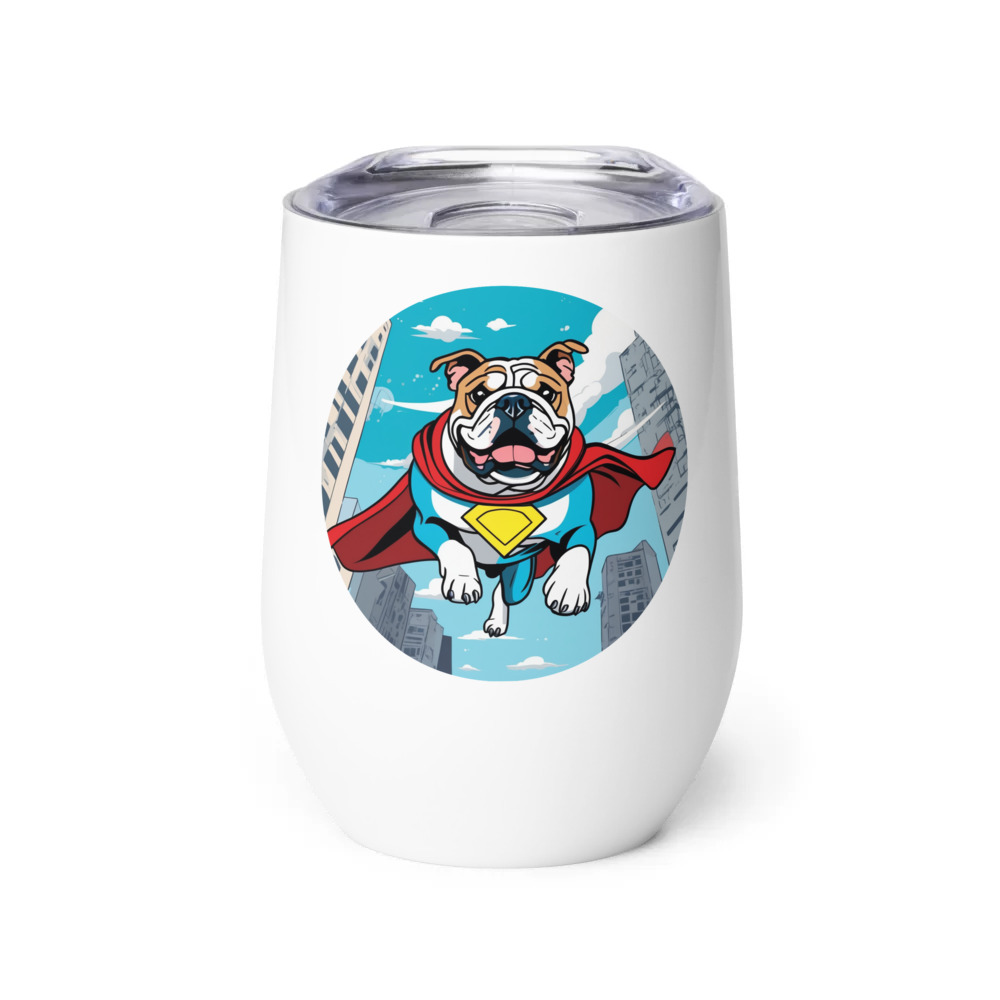 PugMug Custom Bulldog Wine Tumbler
