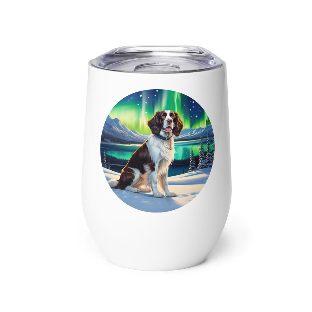 PugMug Custom English Springer Spaniel Wine Tumbler