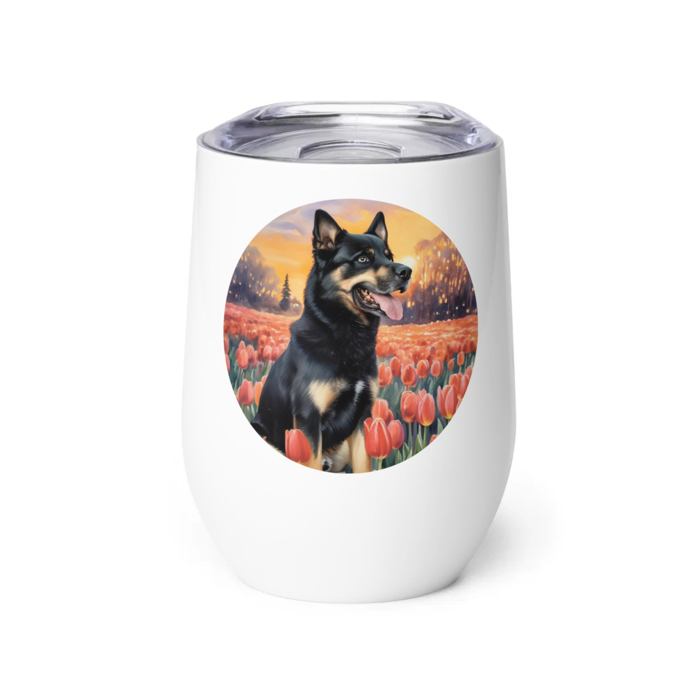 PugMug Custom Blue Wine Tumbler