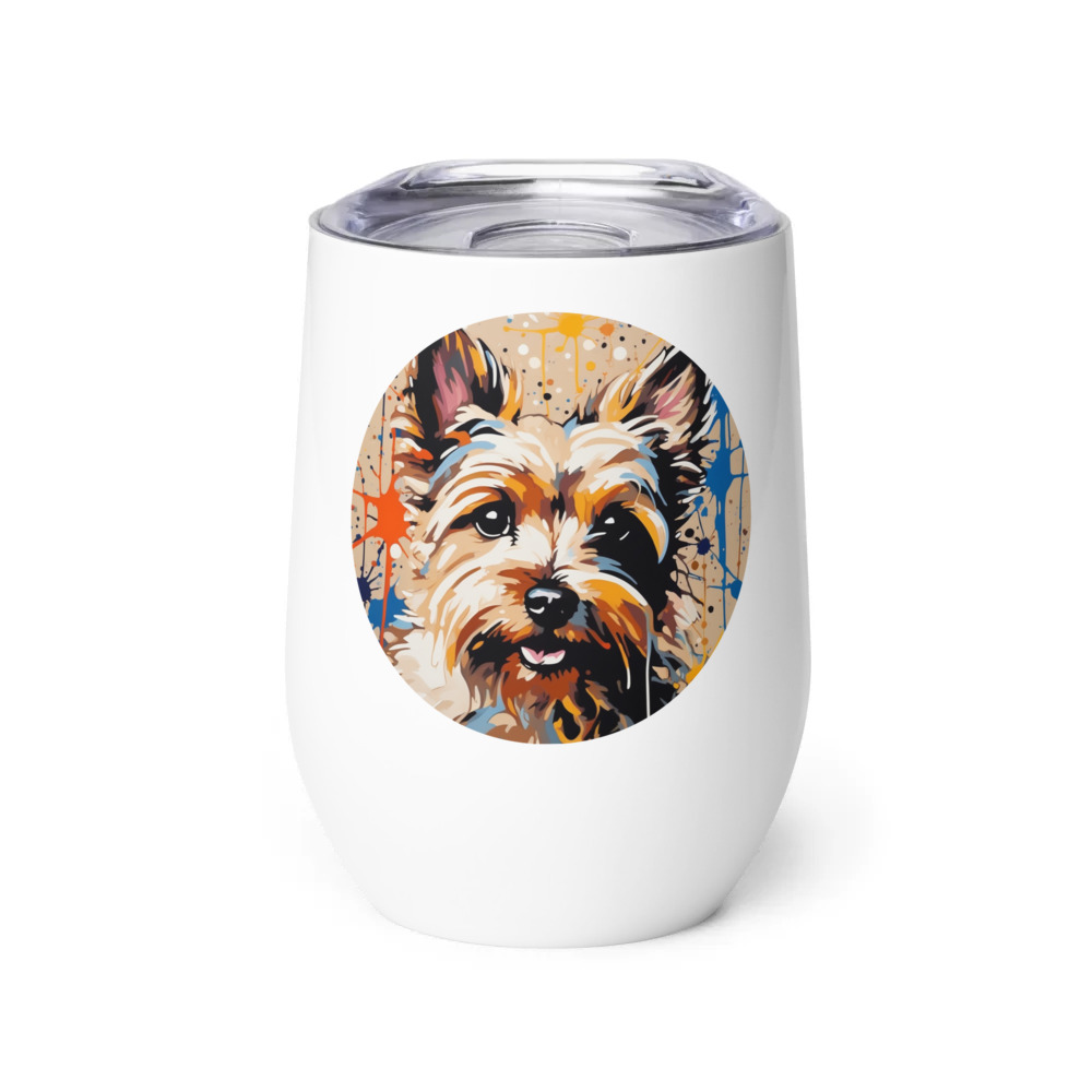 PugMug Custom Cairn Terrier Wine Tumbler