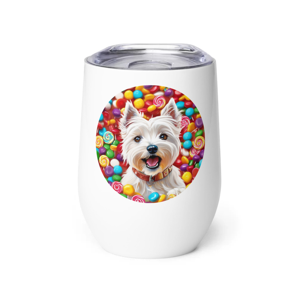 PugMug Custom West Highland White Terrier Wine Tumbler