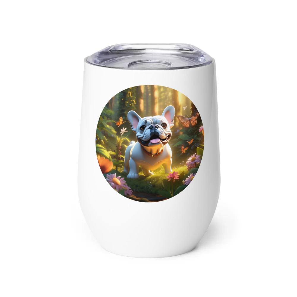 PugMug Custom Bulldog Wine Tumbler