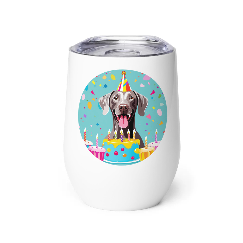 PugMug Custom Weimaraner Wine Tumbler