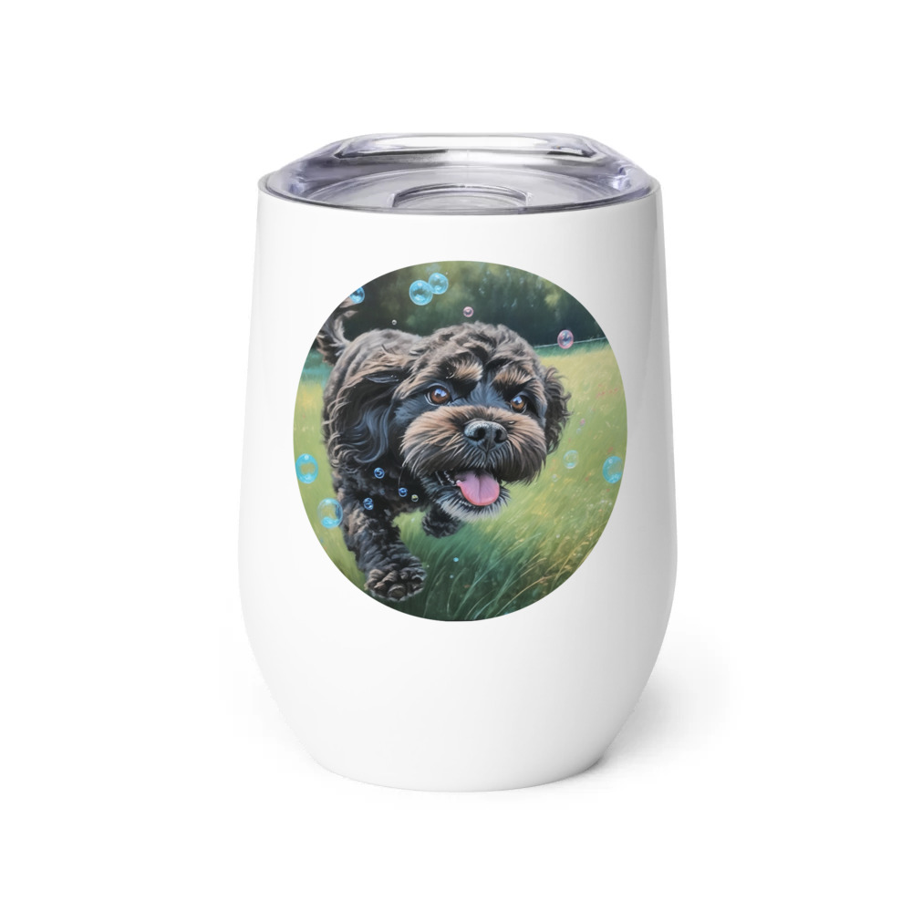 PugMug Custom Lily Wine Tumbler