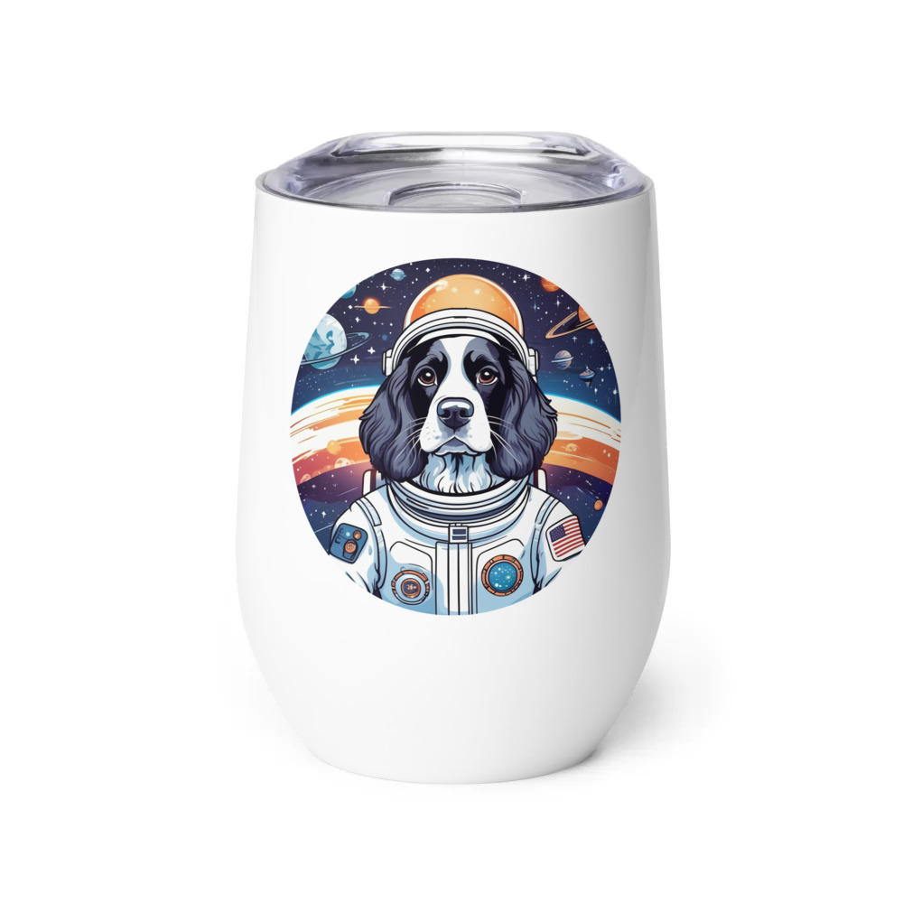 PugMug Custom English Cocker Spaniel Wine Tumbler