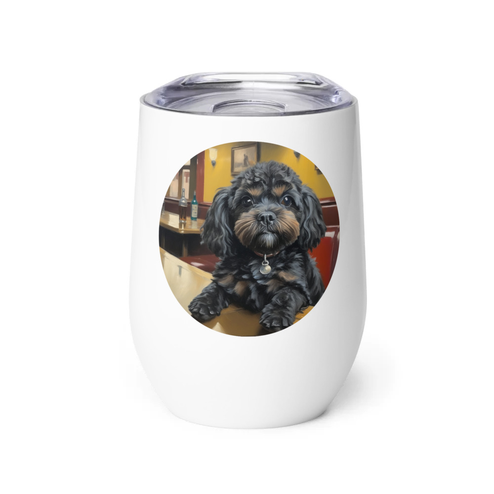 PugMug Custom Lily Wine Tumbler