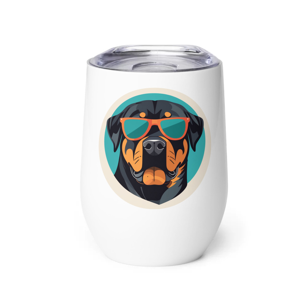 PugMug Custom Rottweiler Wine Tumbler