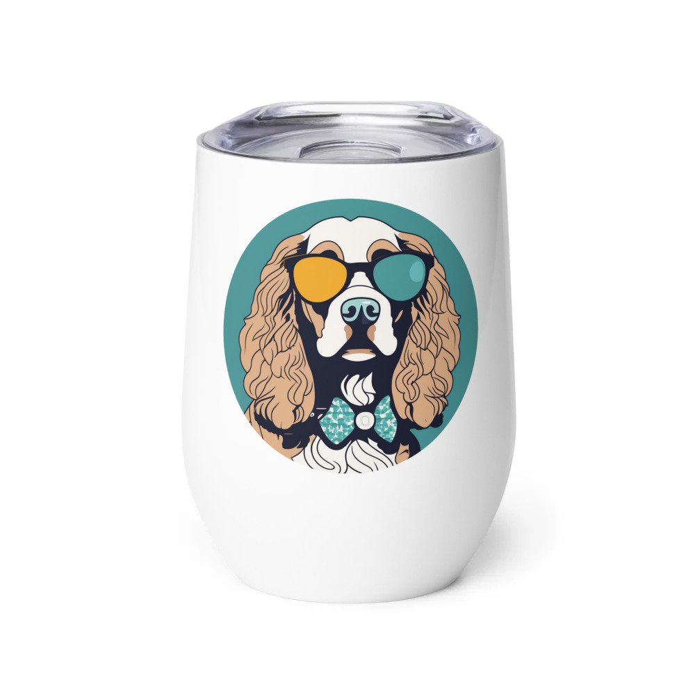 PugMug Custom English Cocker Spaniel Wine Tumbler