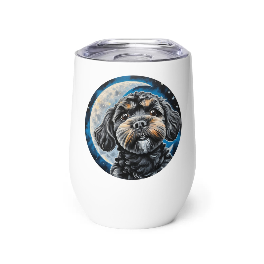 PugMug Custom Lily Wine Tumbler