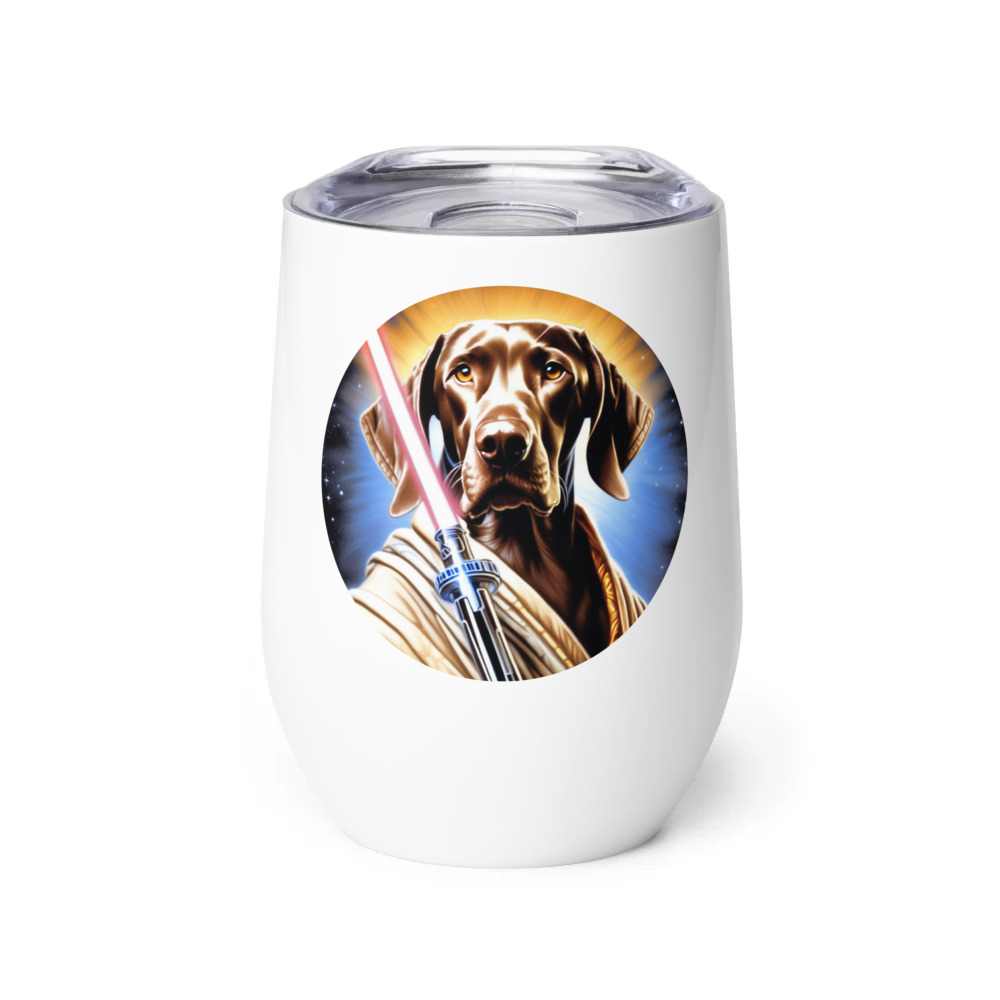 PugMug Custom Weimaraner Wine Tumbler