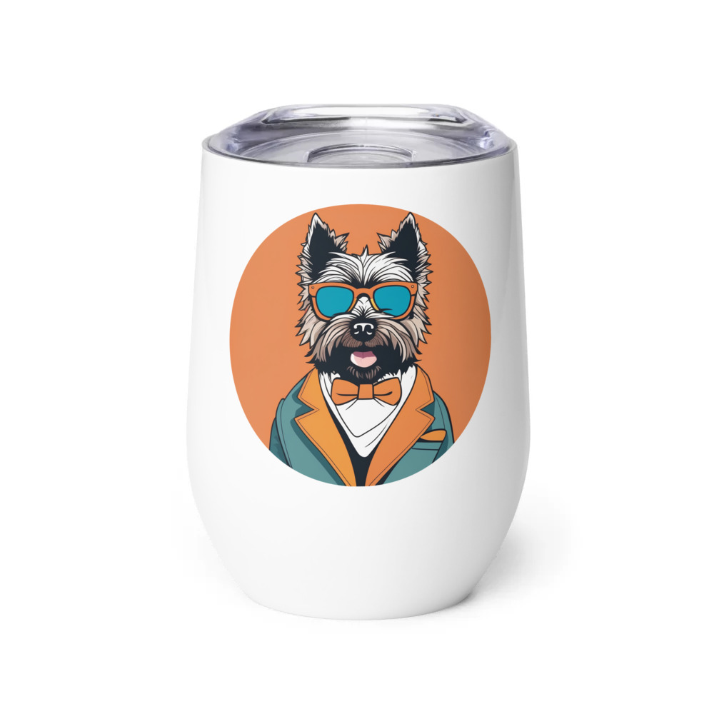 PugMug Custom Cairn Terrier Wine Tumbler