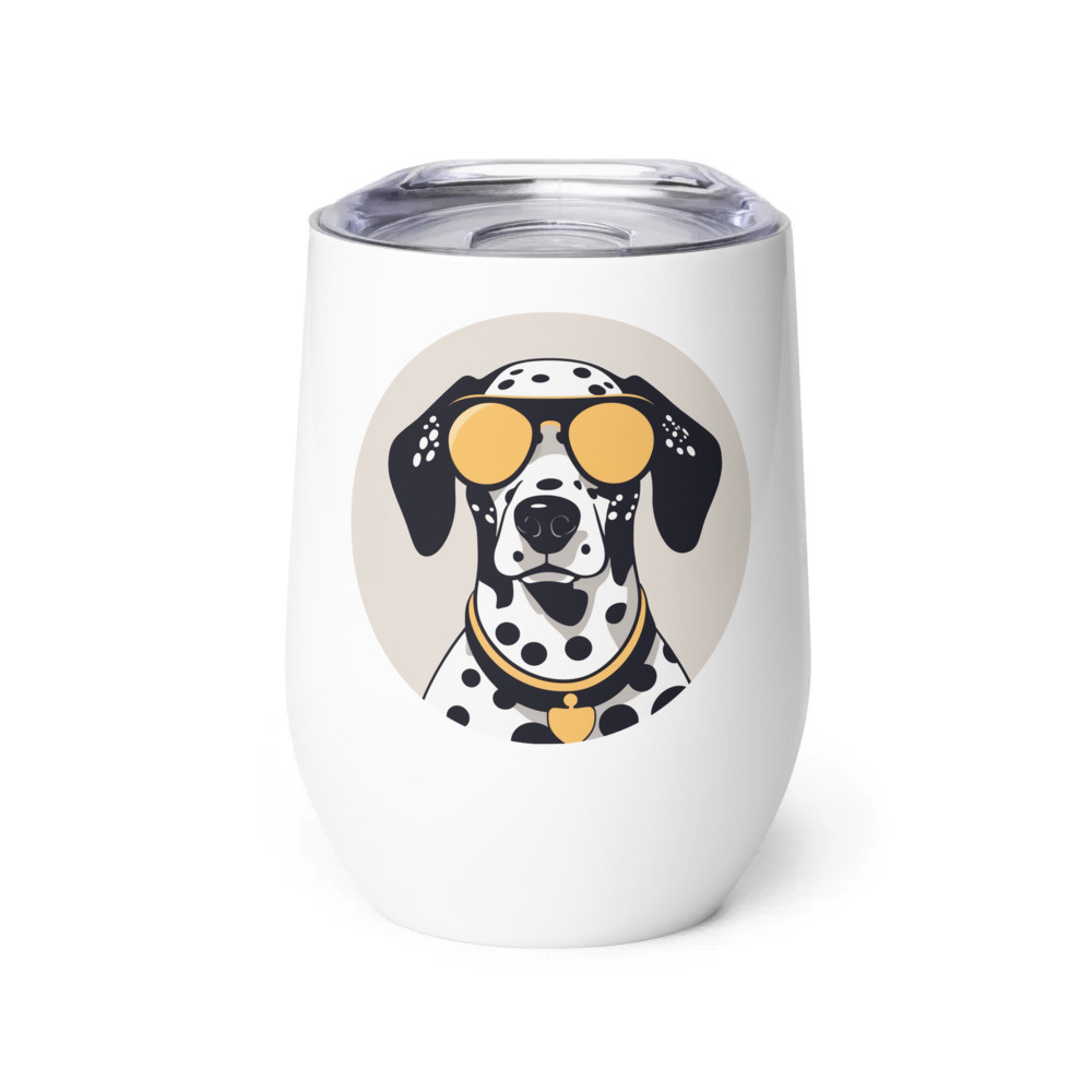PugMug Custom Dalmatian Wine Tumbler