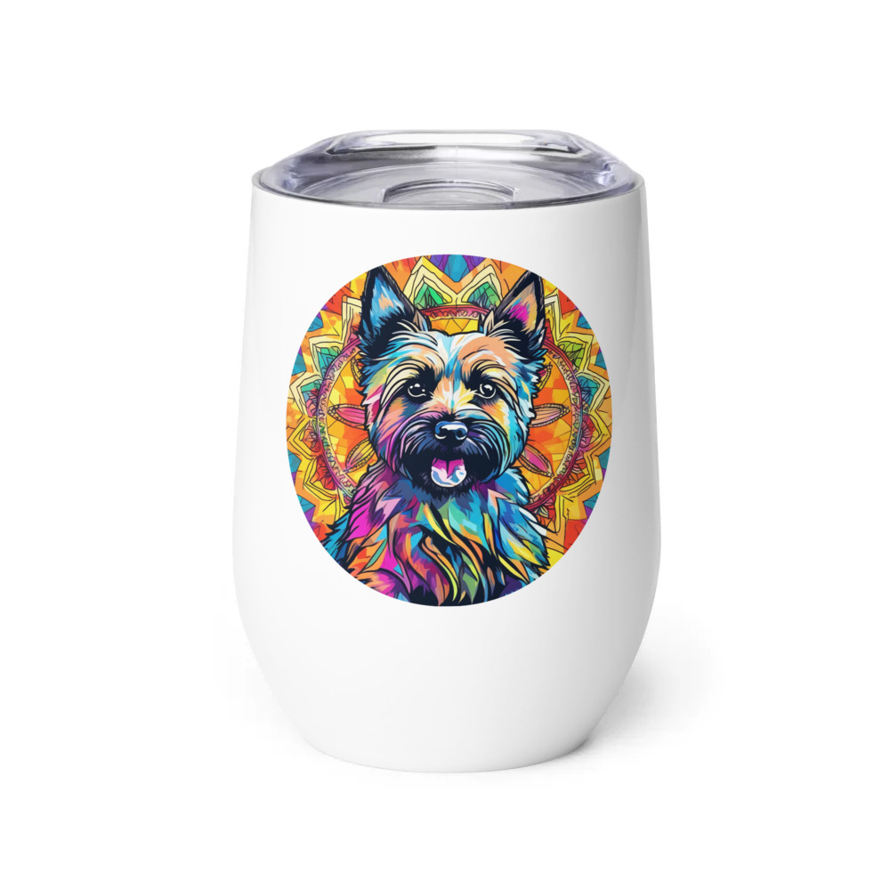 PugMug Custom Cairn Terrier Wine Tumbler
