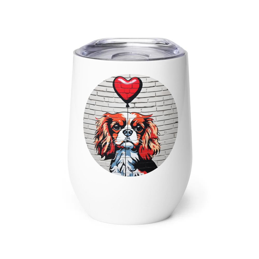 PugMug Custom Cavalier King Charles Spaniel Wine Tumbler