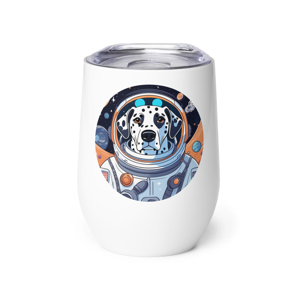 PugMug Custom Dalmatian Wine Tumbler