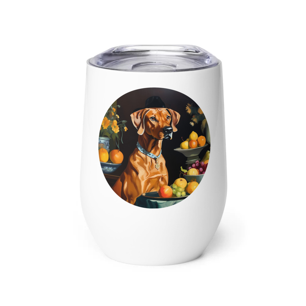PugMug Custom Rhodesian Ridgeback Wine Tumbler