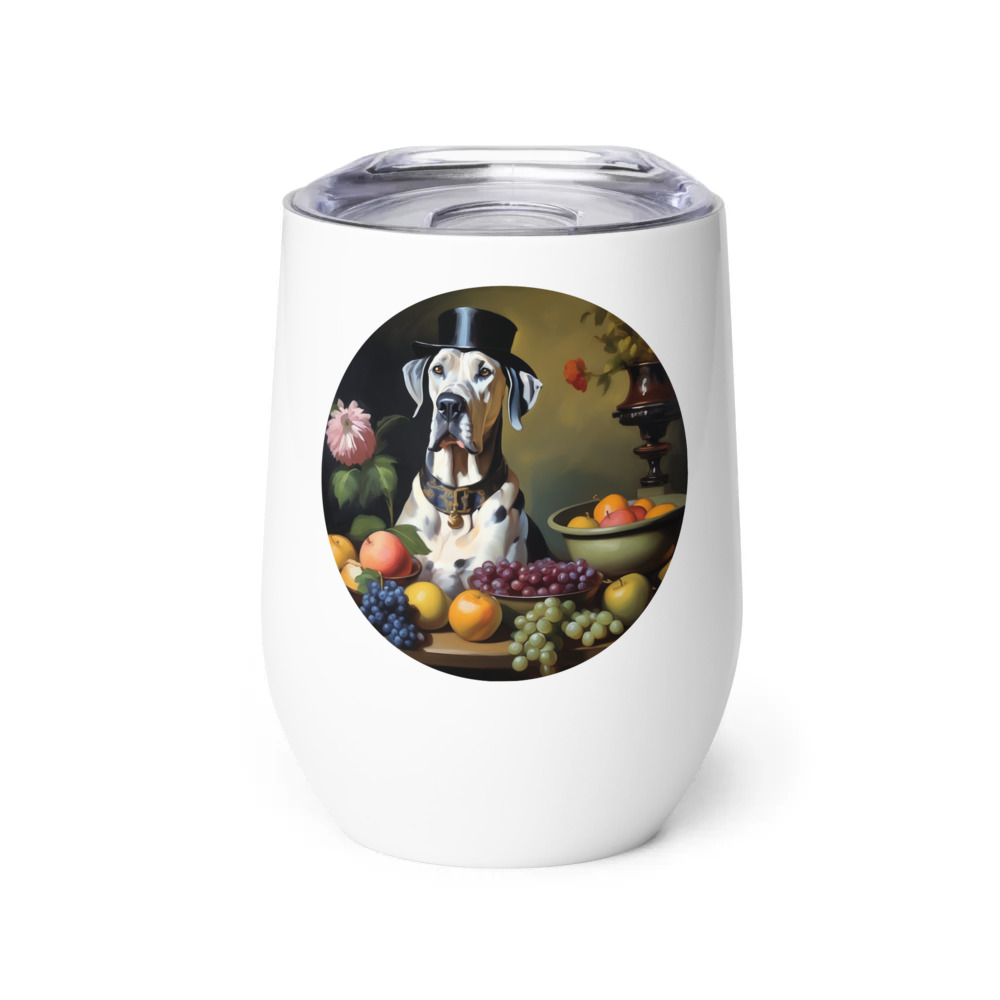 PugMug Custom Great Dane Wine Tumbler