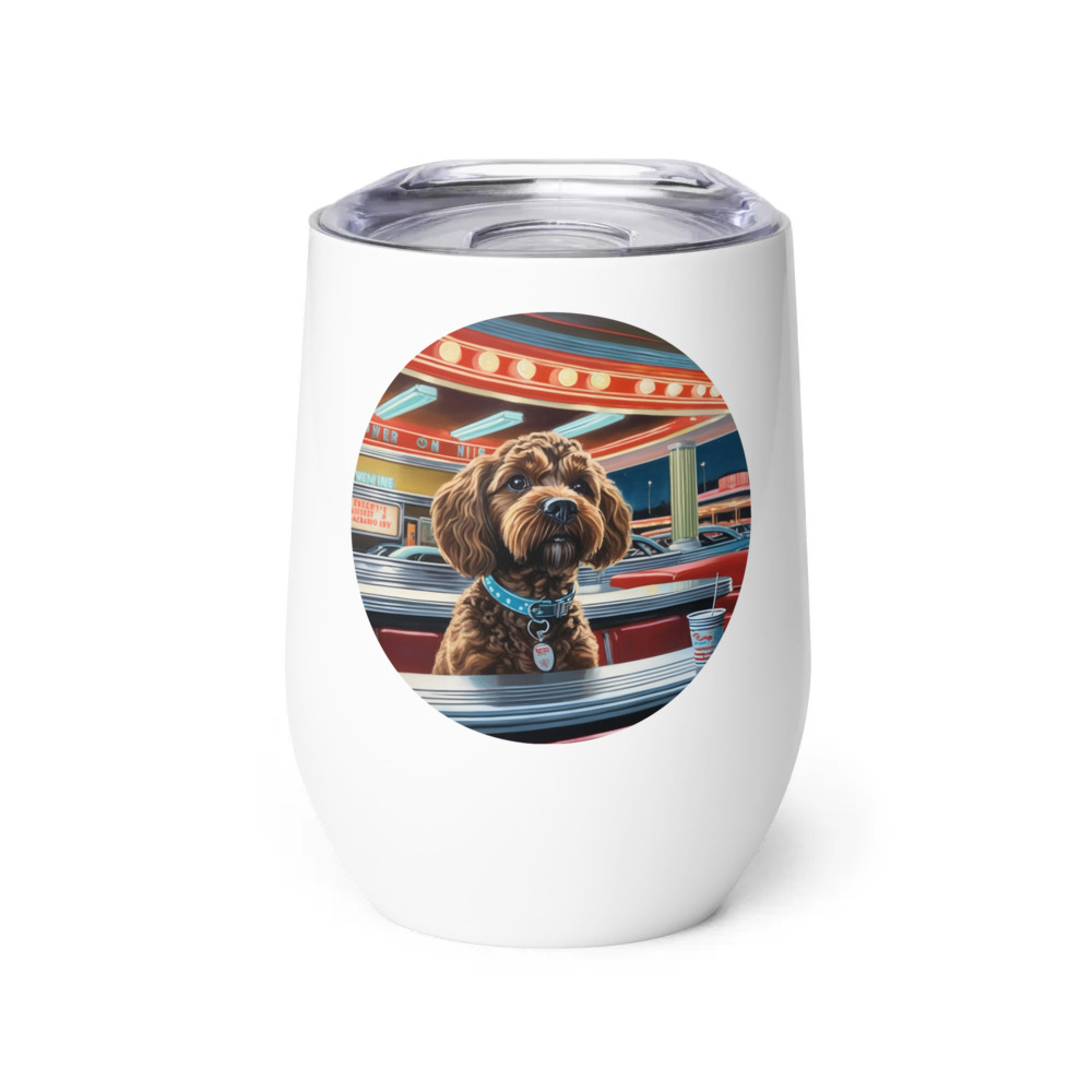 PugMug Custom Lily Wine Tumbler