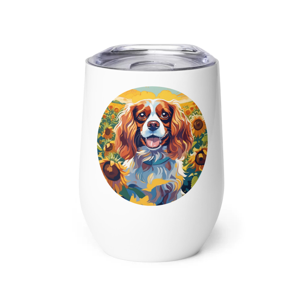 PugMug Custom Cavalier King Charles Spaniel Wine Tumbler