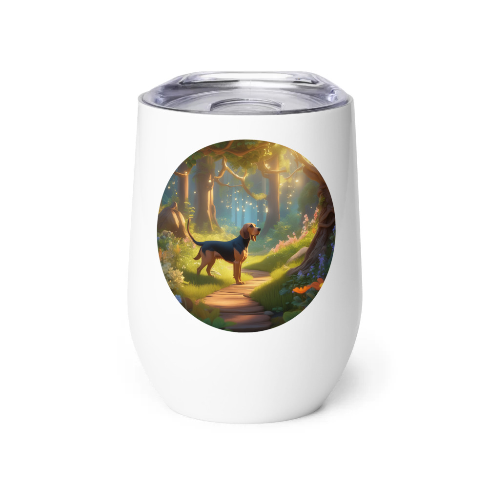 PugMug Custom Bloodhound Wine Tumbler