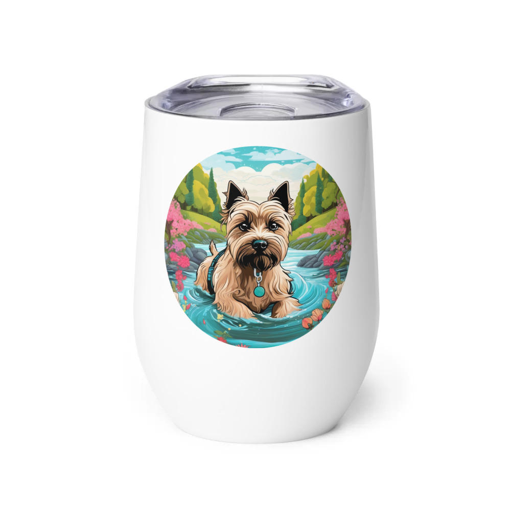 PugMug Custom Cairn Terrier Wine Tumbler