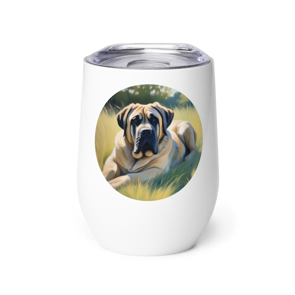 PugMug Custom Mastiff Wine Tumbler