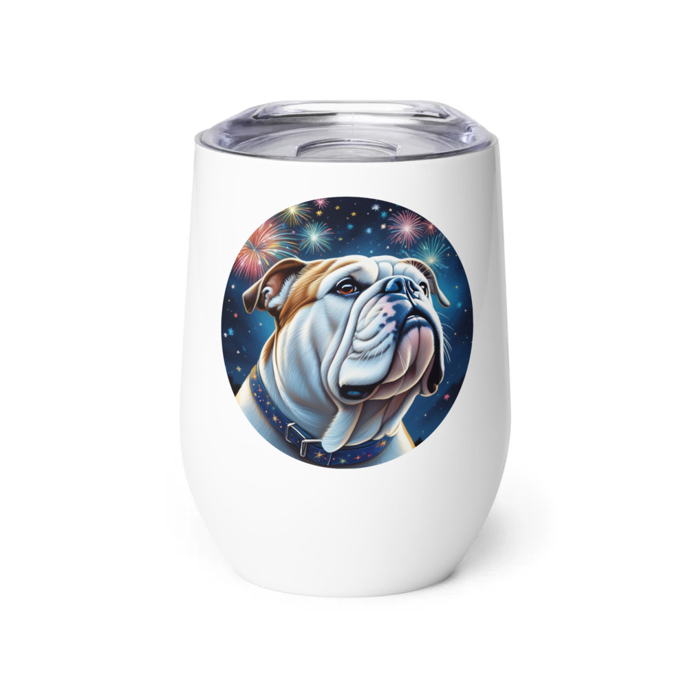 PugMug Custom Bulldog Wine Tumbler