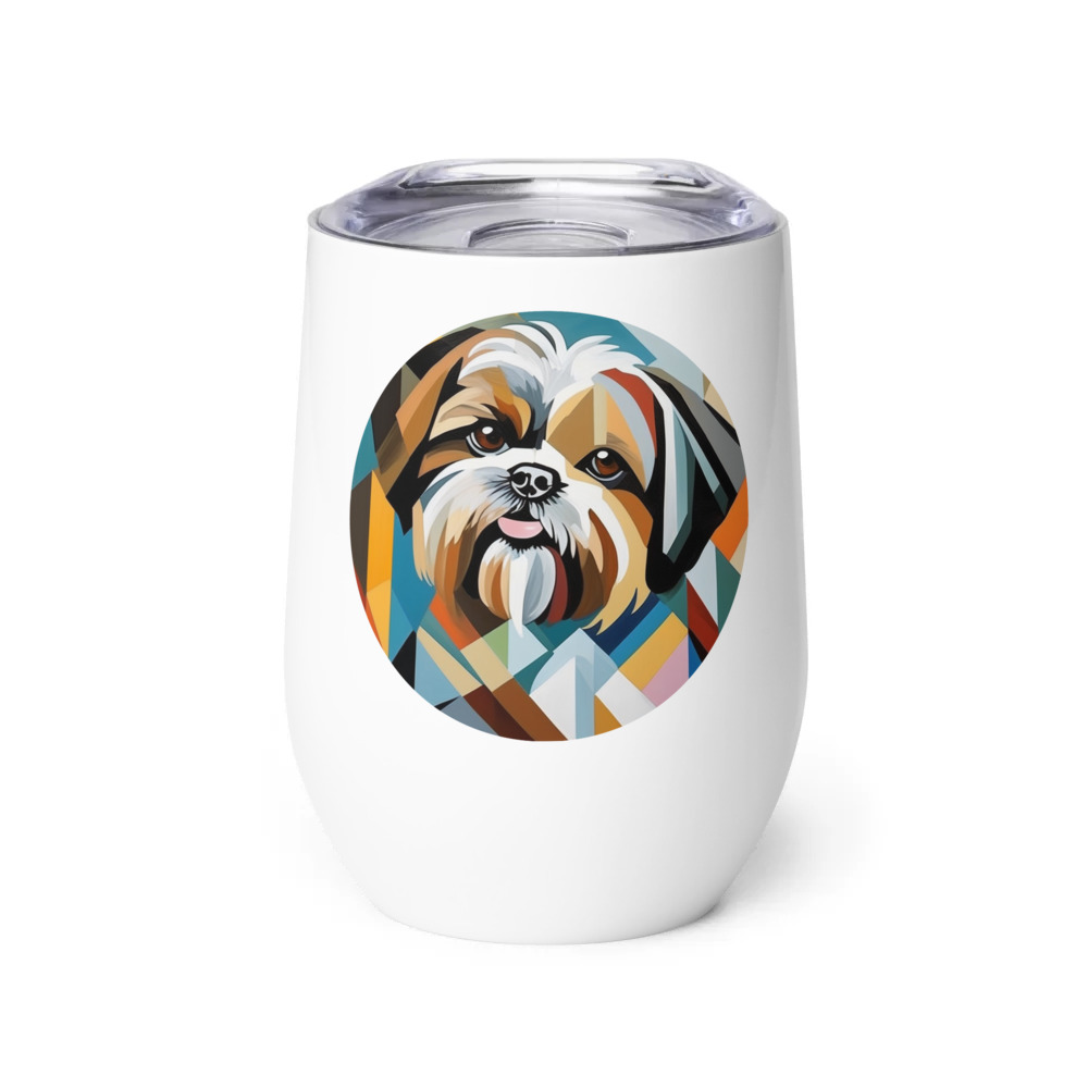PugMug Custom Shih Tzu Wine Tumbler