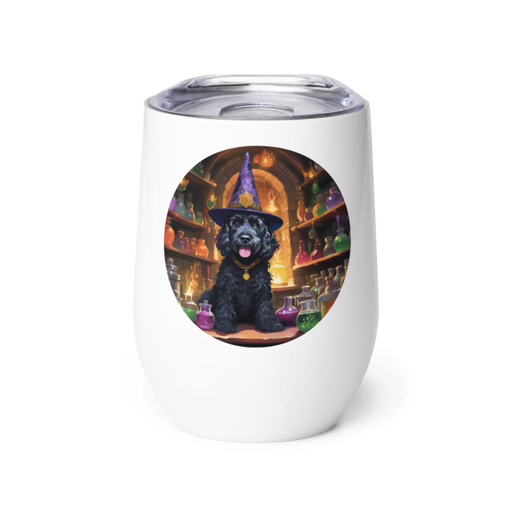 PugMug Custom Portuguese Water Dog Wine Tumbler