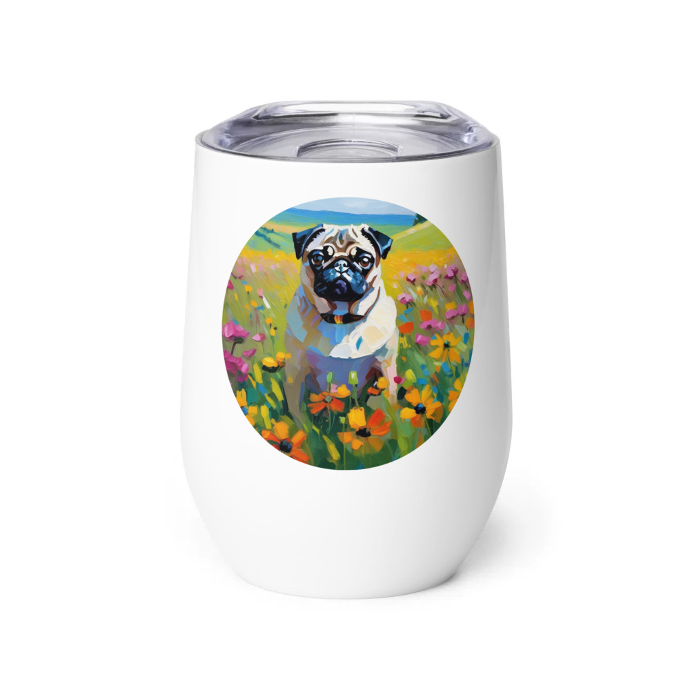 PugMug Custom Pug Wine Tumbler